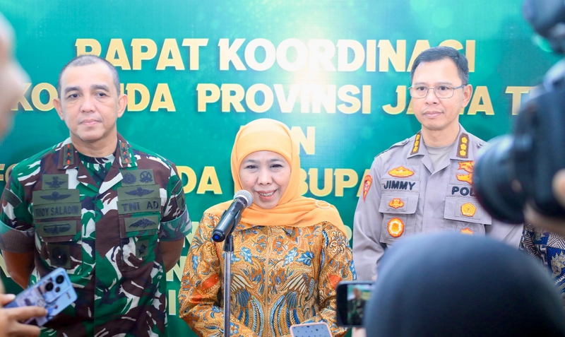 Gubernur Khofifah Bersama Forkopimda  Pastikan Mudik Lebaran 2025 di Jatim Lancar, Aman dan Nyaman